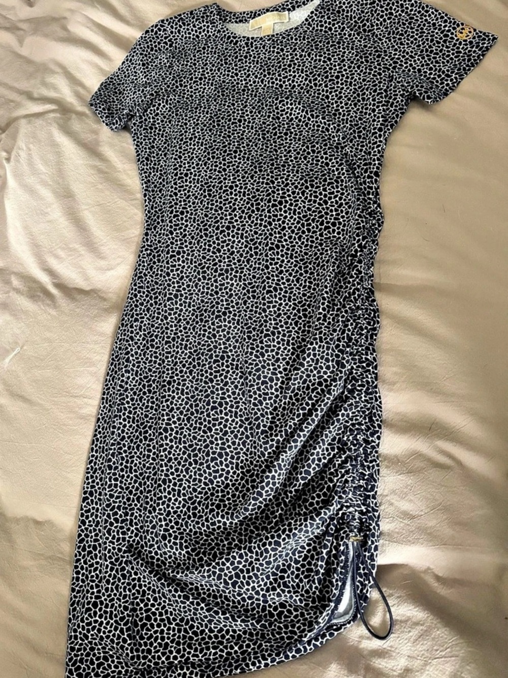 Michael Kors Nat and white Print Midi Dress Size XS